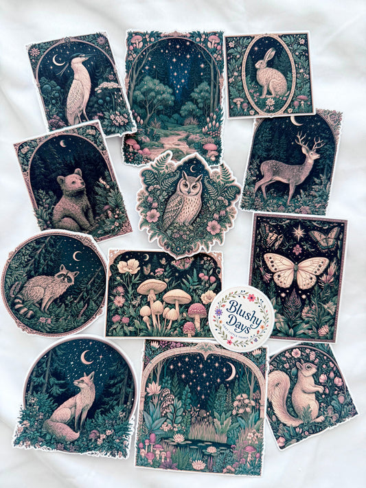 Woodland Night Ephemera Sticker Set