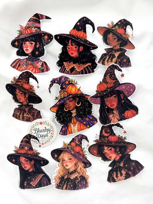 Autumn Witches Sticker Set